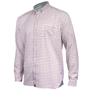 Front View of Florida State University FSU Seminoles Plaid Long Sleeve Button-down Shirt with Collar